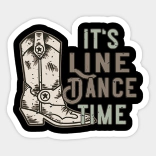 Its Line Dance Time Sticker